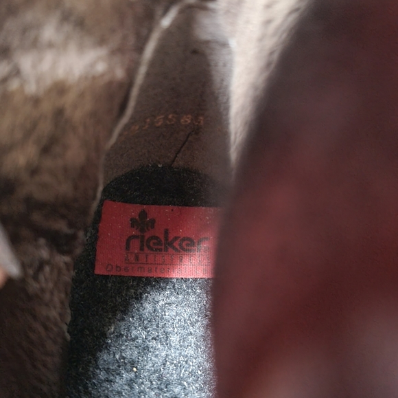 Rieker Kendra Ruched Slouch Burgundy Leather Ankle Boots ๐ข๐ - Picture 8 of 9